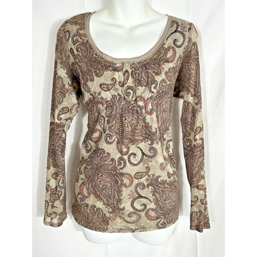 Vintage 90s Babydoll Top Mesh Sheer Sleeve‎ Boho Y2K Forest Fairy Grunge Size XL